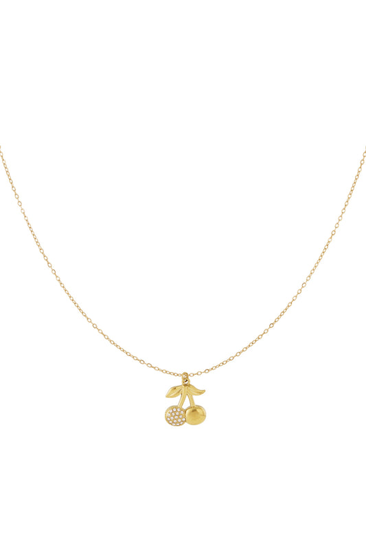 Glitter cherry necklace