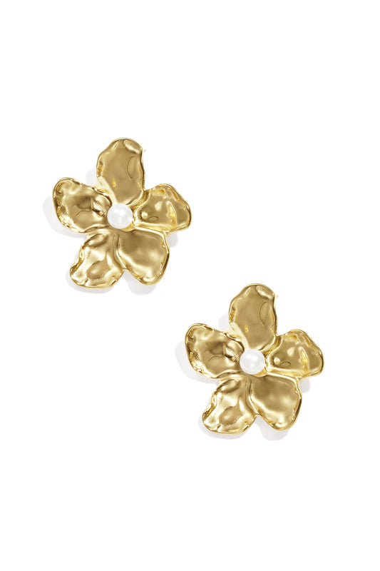 Stainless Steel Stud Earrings Flower Casual Daily Simple Series Women's jewelry
