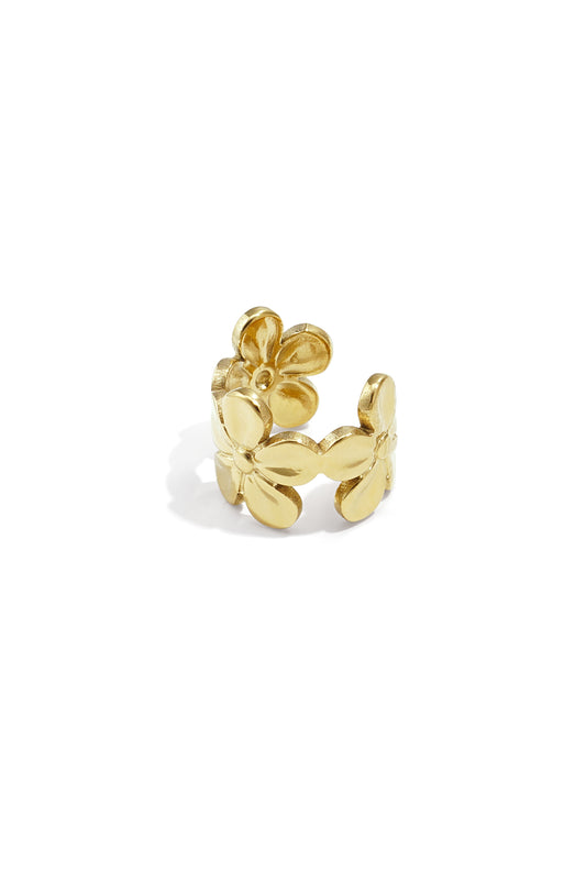 Stainless Steel Ear Cuffs Flower Casual Daily Simple Series Women's jewelry