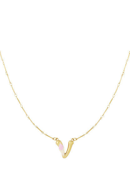 Happy Initials necklace with charms
