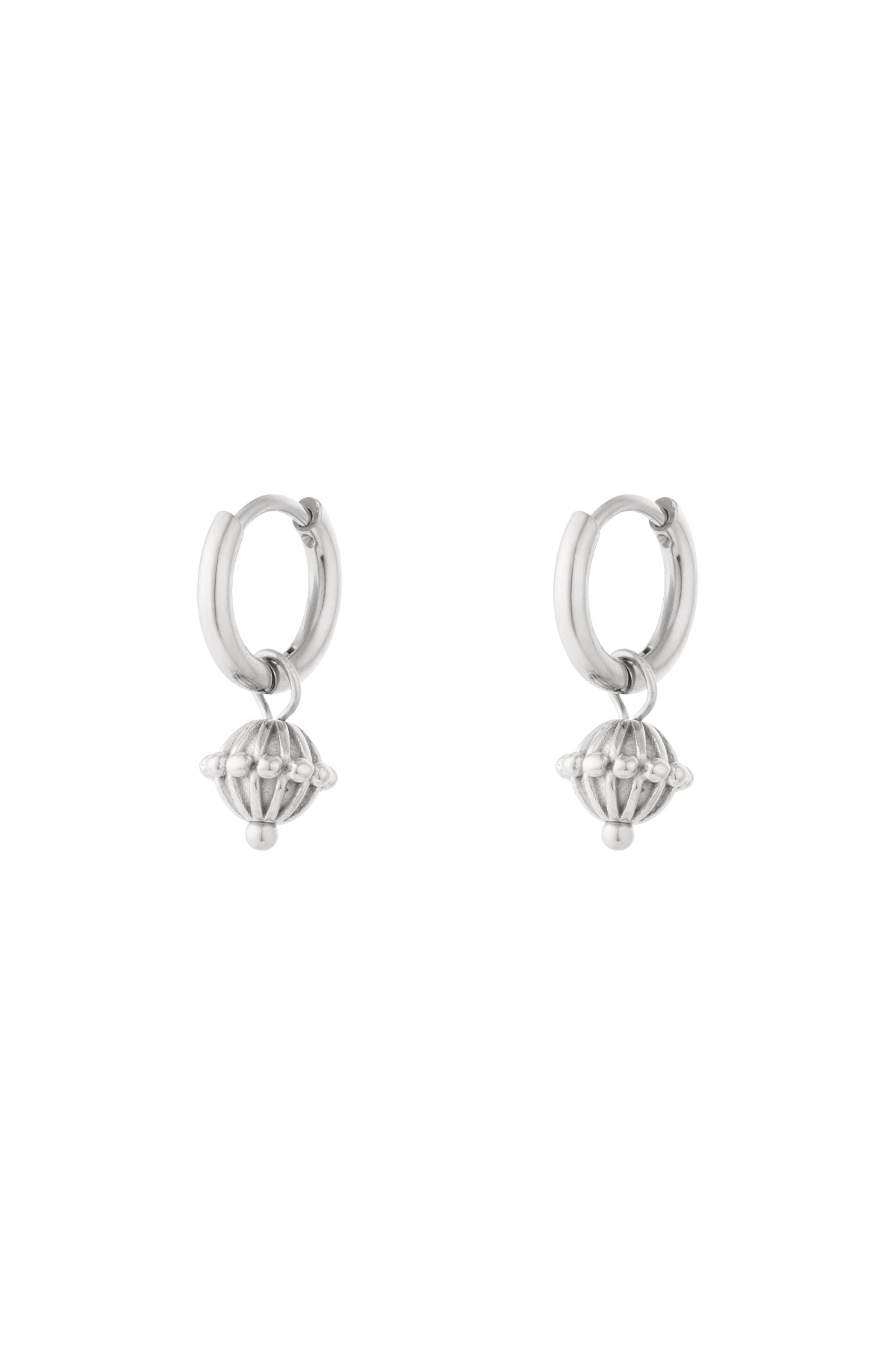 Globe charm earrings
