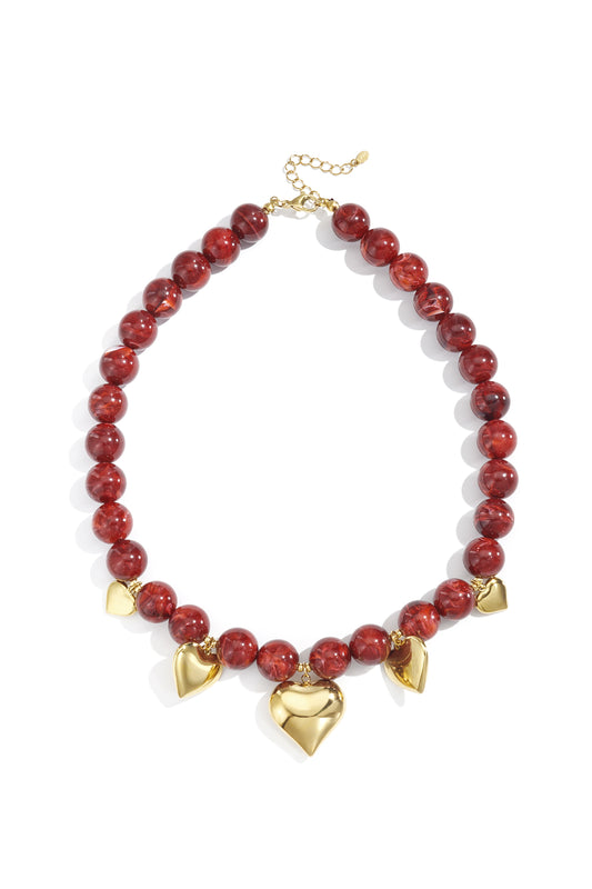 Acrylic Beaded Necklaces Heart Casual Daily Ethnic Series Women's jewelry