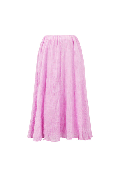 Woven Polyester Fiber Women's Maxi Skirt Casual Solid Color