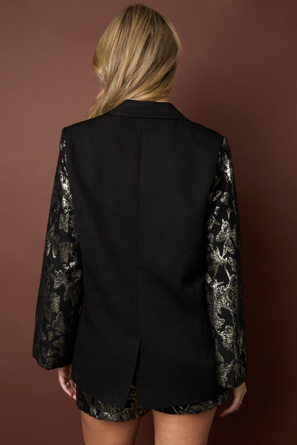 Woven Polyester Fiber Women's Suit Set Elegant Floral Print 3-piece set