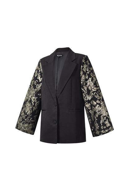 Woven Polyester Fiber Women's Suit Set Elegant Floral Print 3-piece set