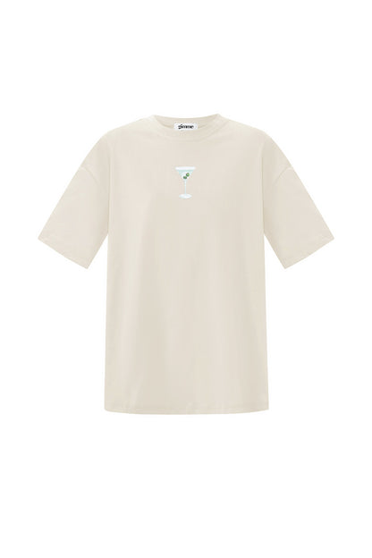 Cotton Knitted Women's T-shirt Casual Letters