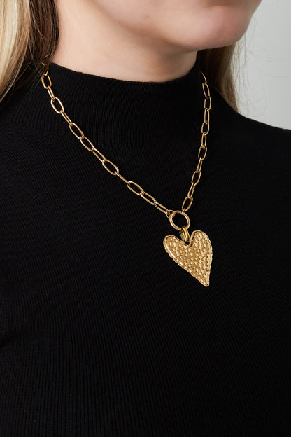 Chunky Heart long Necklace