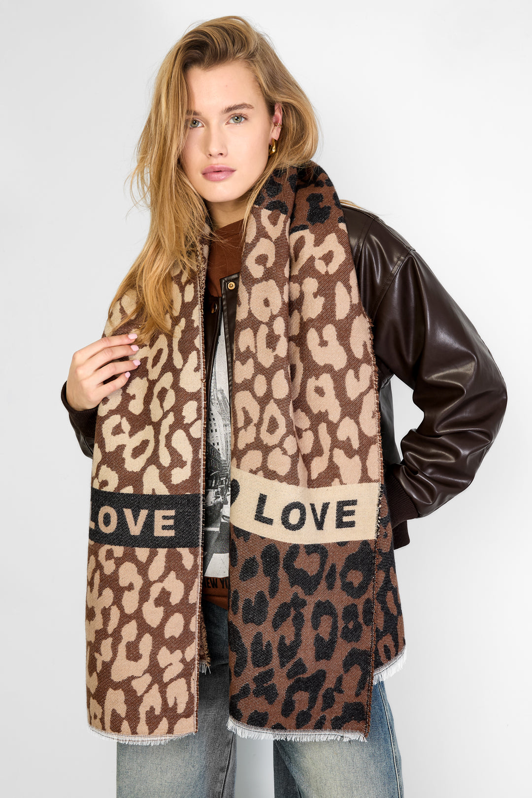 Winter scarves Leopard Print Casual Acrylic Daily Accessories