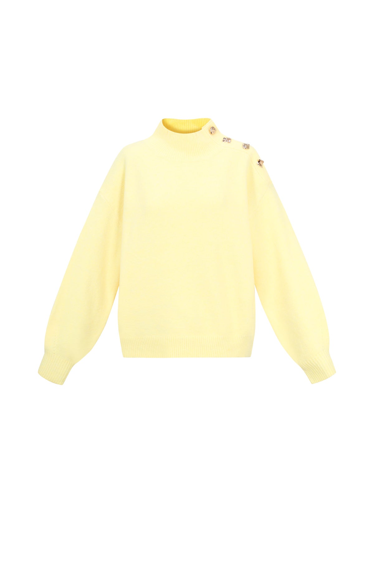 Knitted Polyester Fiber Women's Turtleneck Sweater Casual Solid Color