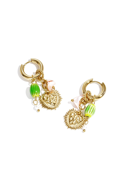 Stainless Steel Drop Earrings Heart Casual Daily Simple Series Women's jewelry
