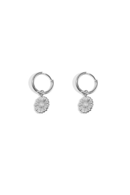 Flora charm earrings - Silver Color color