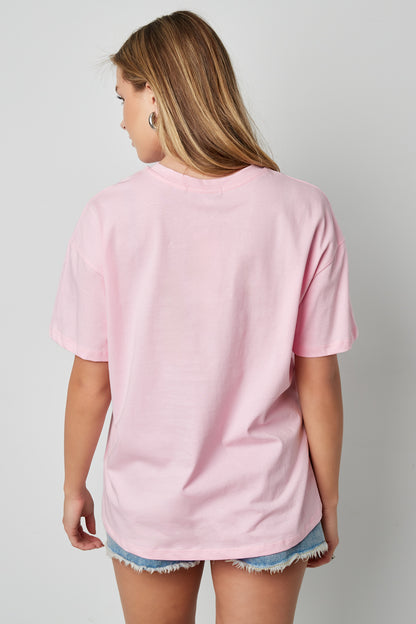 Cotton Women's T-shirt Casual Letters