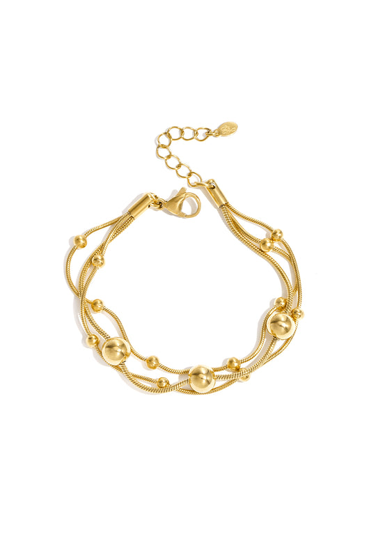 Stainless Steel Chain Bracelets Polka Dots Casual Daily Simple Series Women's jewelry