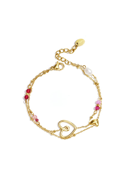 Stainless Steel Charm Bracelets Heart Casual Daily Simple Series Women's jewelry