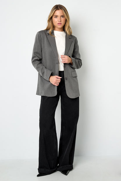 Woven Polyester Fiber Women's Suit Jacket Elegant Letters
