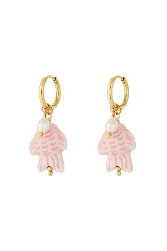 Pearl fish Earrings