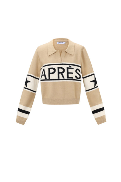 Knitted Polyester Fiber Women's Knit Sweaters Casual Letters