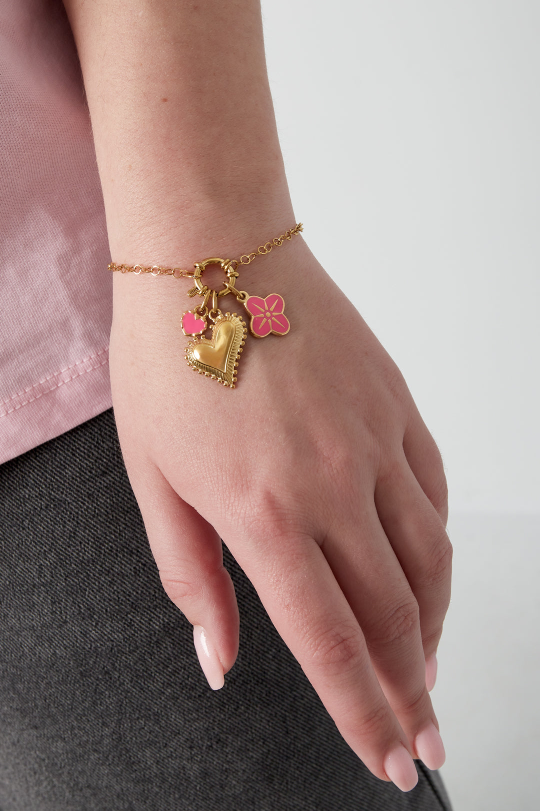 Chunky heart DIY bracelet