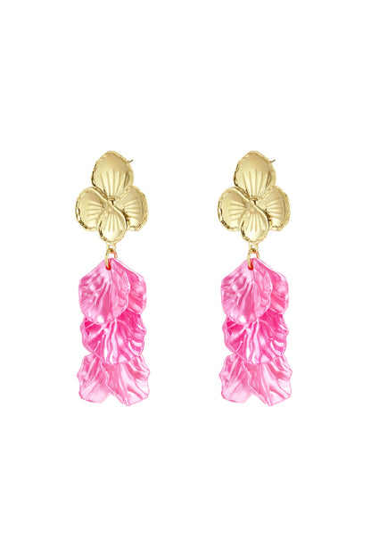 Stainless Steel Drop Earrings Flower Casual Daily Simple Series Women's jewelry