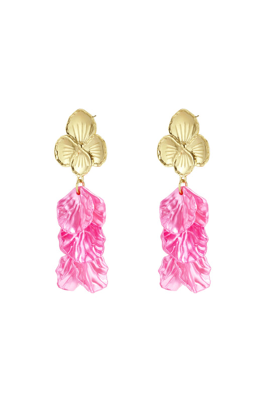 Stainless Steel Drop Earrings Flower Casual Daily Simple Series Women's jewelry