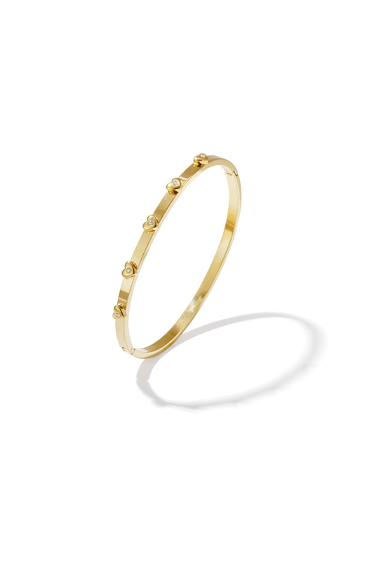Stainless Steel Bangles Heart Casual Daily Simple Series Women's jewelry