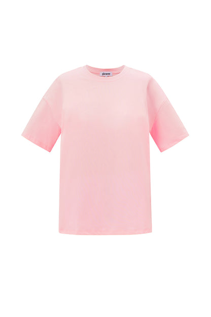 Cotton Knitted Women's T-shirt Casual Solid Color