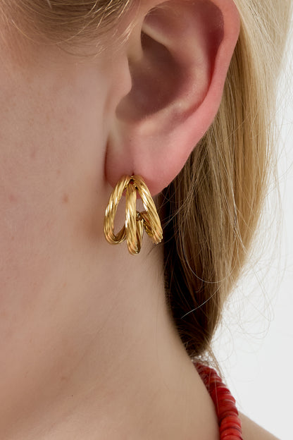 Stainless Steel Hoop Earrings Geometric Daily Daily