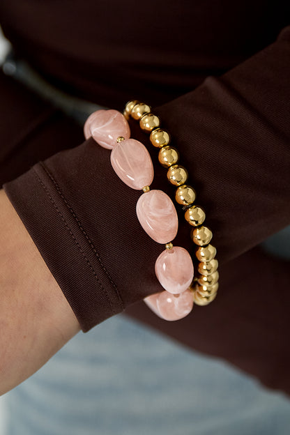 Stainless Steel Beaded Bracelets Beads Casual Daily Simple Series Women's jewelry