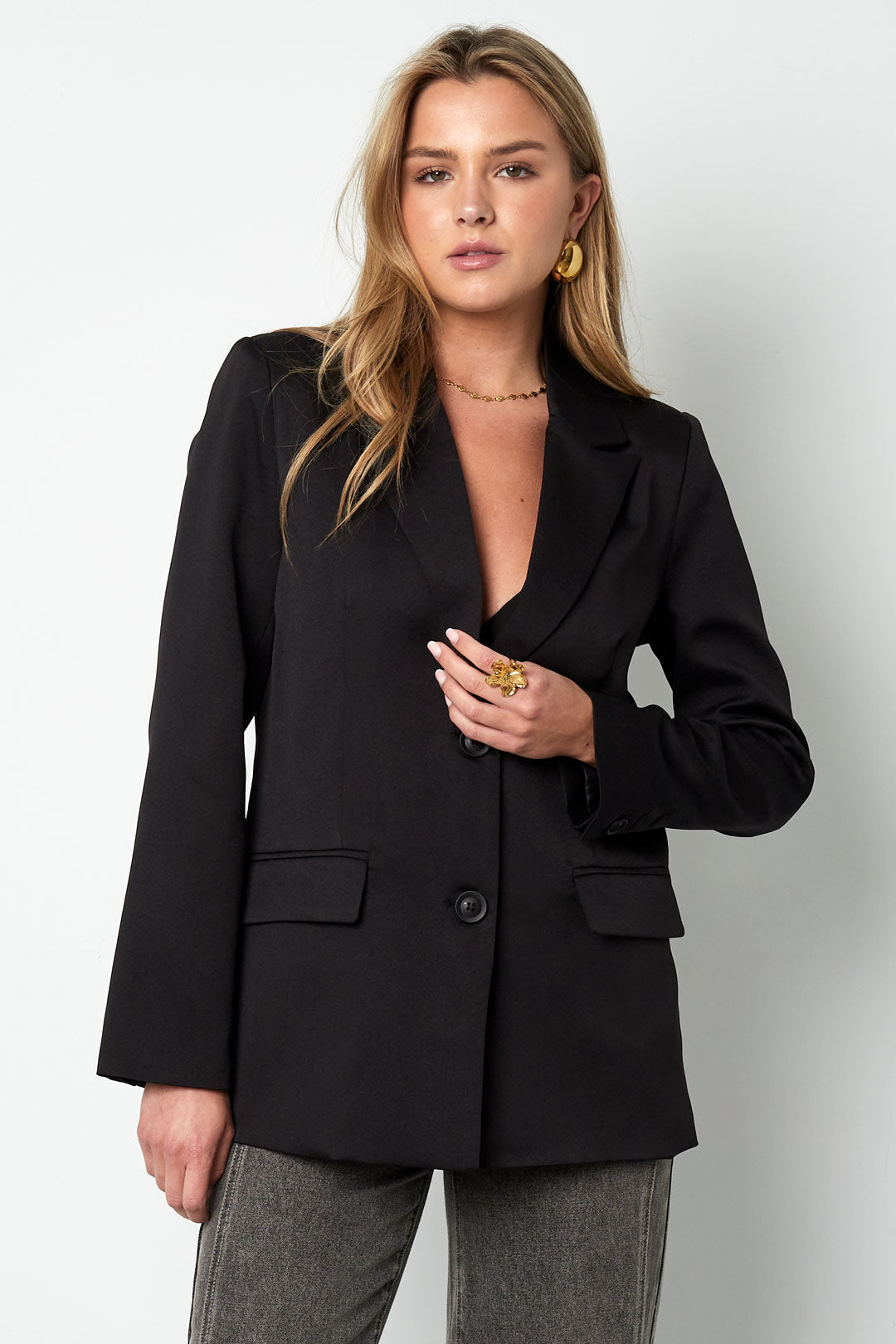 Polyester Women's Suit Set Tailored Bow Detail