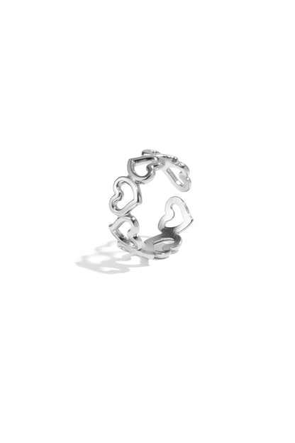 Stainless Steel Minimalist Rings Heart Casual Daily Simple Series Women's jewelry