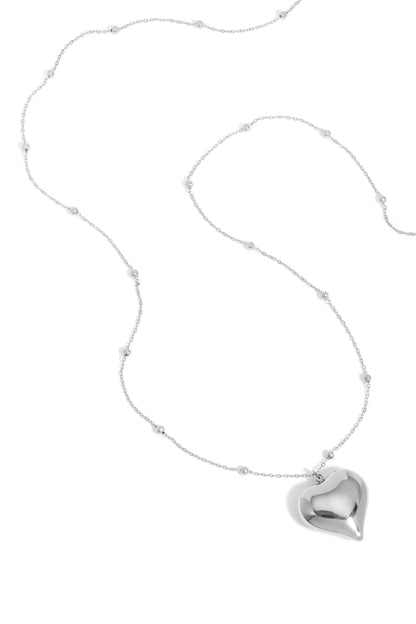 Stainless Steel Long Necklaces Heart Casual Daily Simple Series Women's jewelry