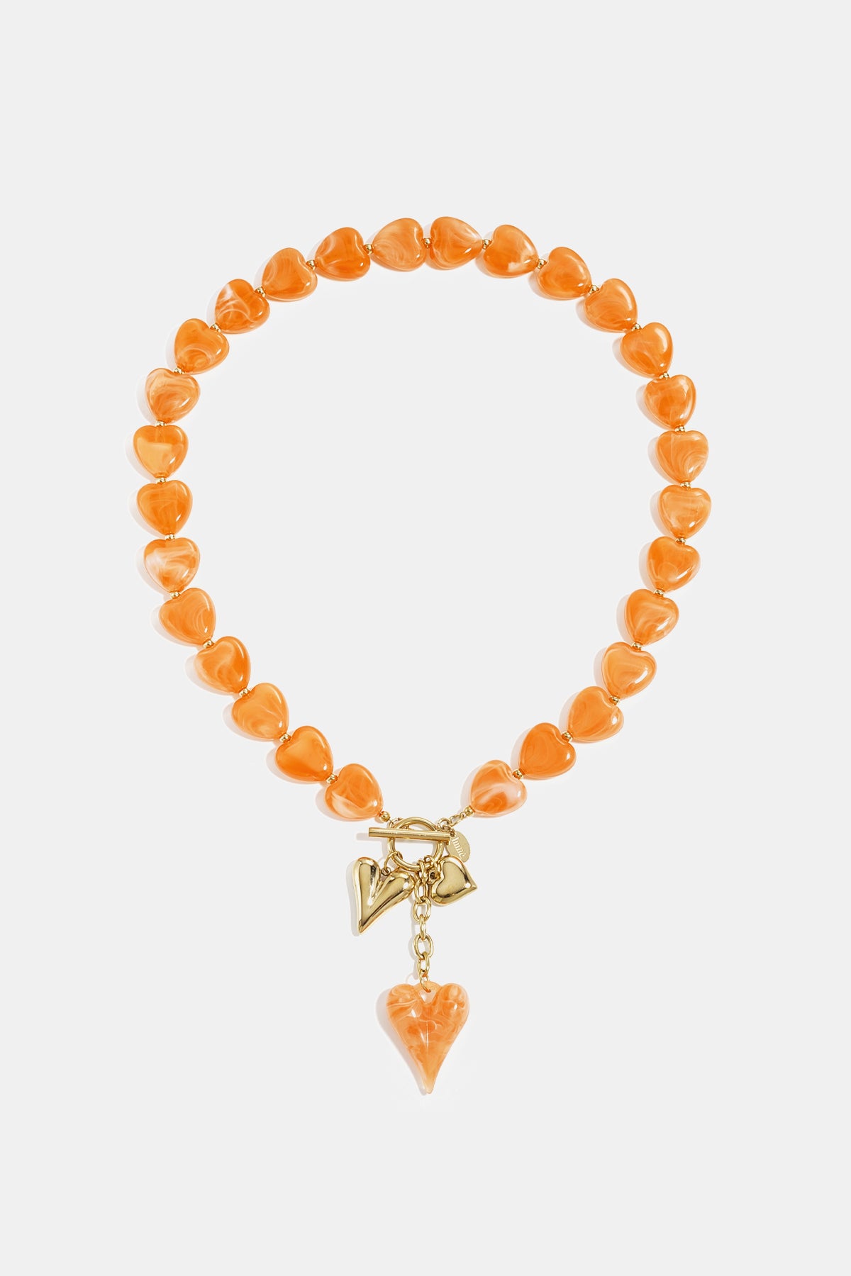 Stainless Steel Beaded Necklaces Heart Casual Daily Romantic Series Women's jewelry